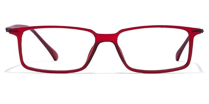 GRAVIATE by Coolwinks E33B7410 Matte Wine Full Frame Rectangle Eyeglasses for Men and Women-