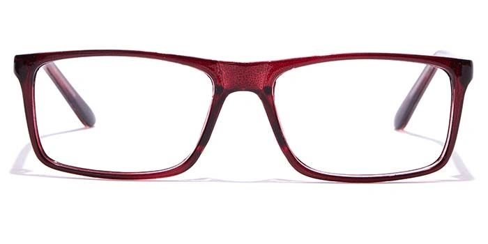 GRAVIATE by Coolwinks E33B7418 Glossy Wine Full Frame Rectangle Eyeglasses for Men and Women-