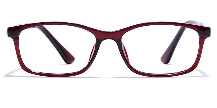 GRAVIATE by Coolwinks E33B7496 Glossy Wine Full Frame Rectangle Eyeglasses for Men and Women-