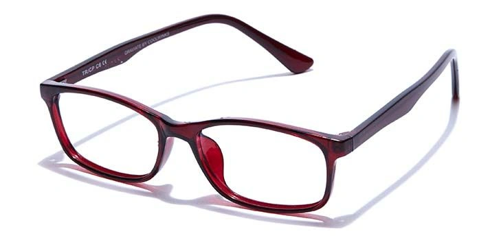 GRAVIATE by Coolwinks E33B7496 Glossy Wine Full Frame Rectangle Eyeglasses for Men and Women-WINE-1