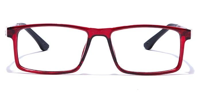 GRAVIATE by Coolwinks E33B7649 Glossy Wine Full Frame Rectangle Eyeglasses for Men and Women-