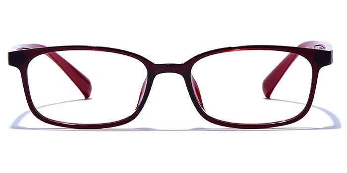 GRAVIATE by Coolwinks E33C6595 Glossy Wine Full Frame Rectangle Eyeglasses for Men and Women-