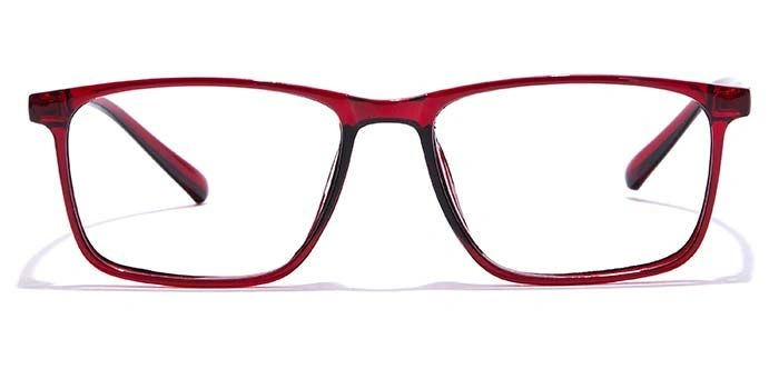 GRAVIATE by Coolwinks E33C7317 Glossy Wine Full Frame Rectangle Eyeglasses for Men and Women-