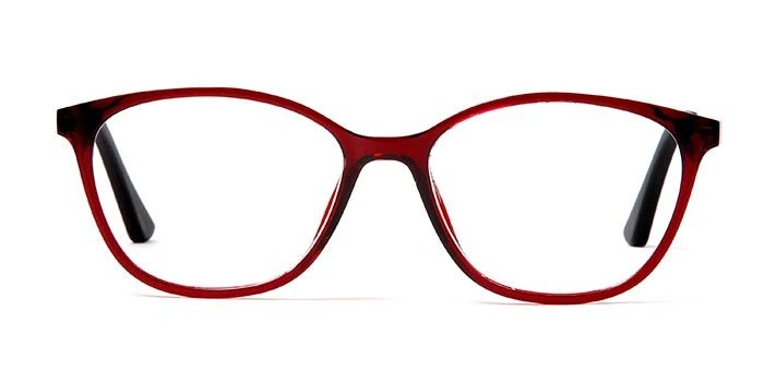 GRAVIATE by Coolwinks E16C5621 Glossy Wine Full Frame Retro Square Eyeglasses for Men and Women-