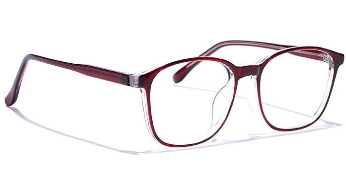 GRAVIATE by Coolwinks E33A7492 Glossy Wine Full Frame Retro Square Eyeglasses for Men and Women-WINE-2