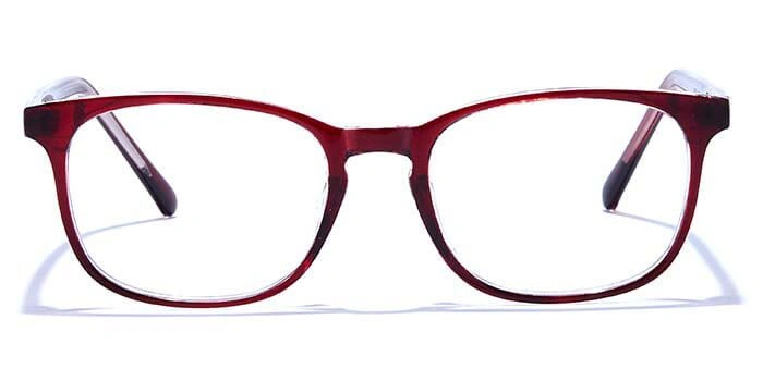 GRAVIATE by Coolwinks E33B6658 Glossy Wine Full Frame Retro Square Eyeglasses for Men and Women-