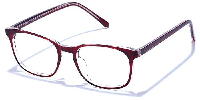 GRAVIATE by Coolwinks E33B6658 Glossy Wine Full Frame Retro Square Eyeglasses for Men and Women-WINE-1