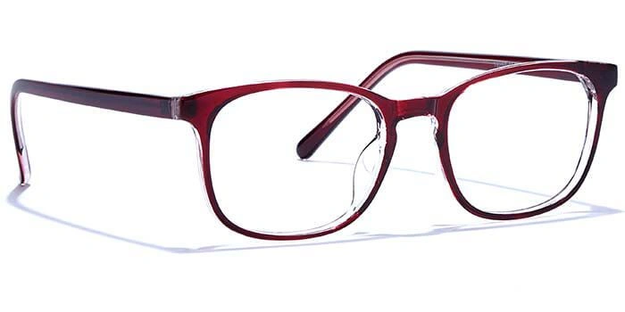 GRAVIATE by Coolwinks E33B6658 Glossy Wine Full Frame Retro Square Eyeglasses for Men and Women-WINE-2