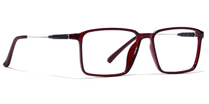 GRAVIATE by Coolwinks E33B7151 Glossy Wine Full Frame Retro Square Eyeglasses for Men and Women-WINE-2