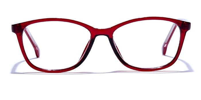 GRAVIATE by Coolwinks E33C6465 Glossy Wine Full Frame Retro Square Eyeglasses for Men and Women-