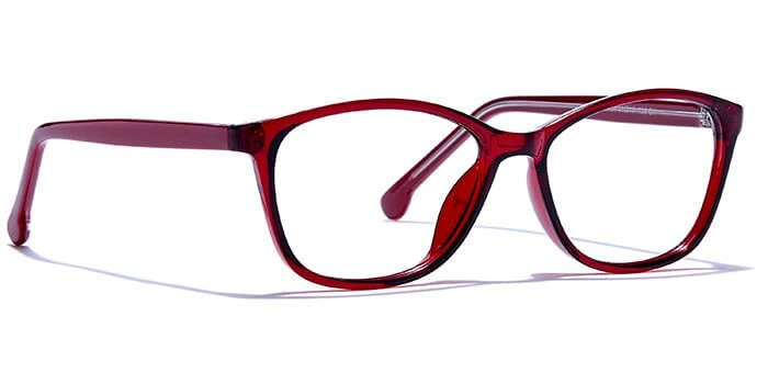 GRAVIATE by Coolwinks E33C6465 Glossy Wine Full Frame Retro Square Eyeglasses for Men and Women-WINE-2