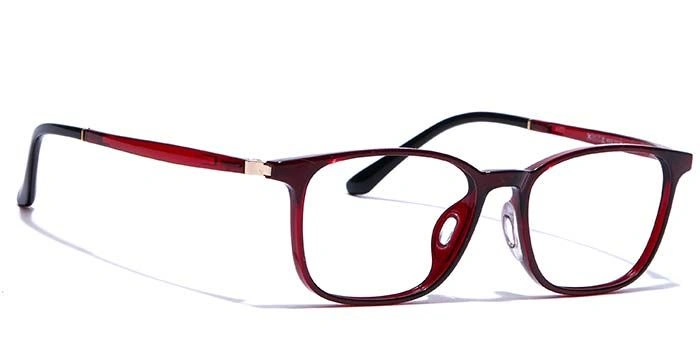 GRAVIATE by Coolwinks E33C7456 Glossy Wine Full Frame Retro Square Eyeglasses for Men and Women-WINE-2