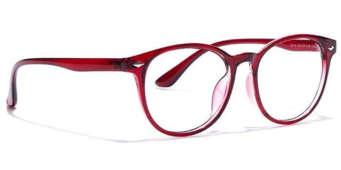 GRAVIATE by Coolwinks E33A7262 Glossy Wine Full Frame Round Eyeglasses for Men and Women-WINE-2