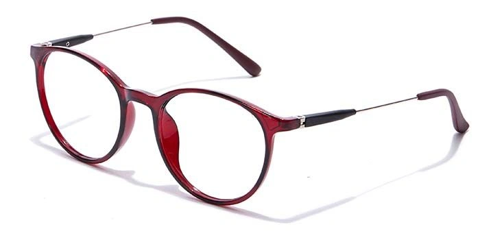 GRAVIATE by Coolwinks E33B7091 Glossy Wine Full Frame Round Eyeglasses for Men and Women-WINE-1