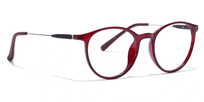 GRAVIATE by Coolwinks E33B7091 Glossy Wine Full Frame Round Eyeglasses for Men and Women-WINE-2