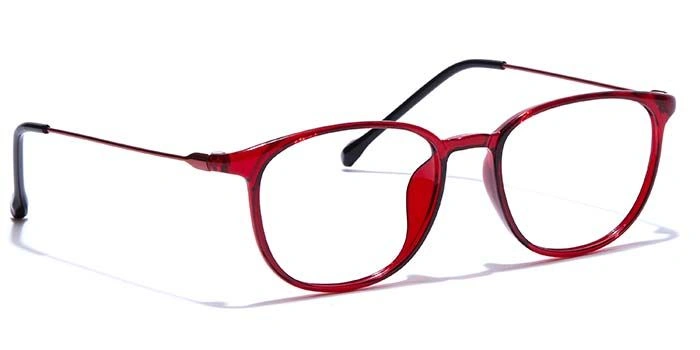 GRAVIATE by Coolwinks E33B7448 Glossy Wine Full Frame Round Eyeglasses for Men and Women-WINE-2