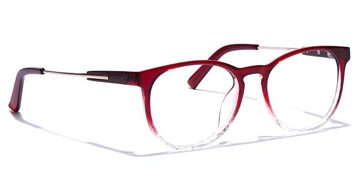 GRAVIATE by Coolwinks E33B7476 Glossy Wine Full Frame Round Eyeglasses for Men and Women-WINE-2