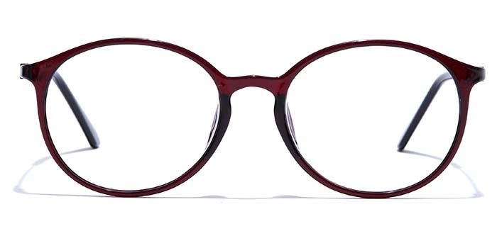 GRAVIATE by Coolwinks E33C7486 Glossy Wine Full Frame Round Eyeglasses for Men and Women-