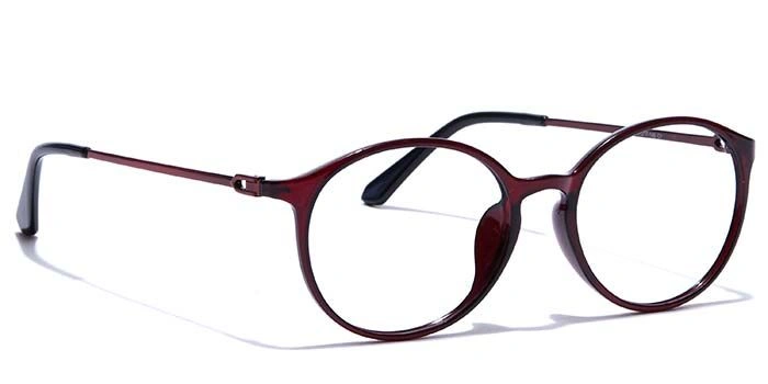 GRAVIATE by Coolwinks E33C7486 Glossy Wine Full Frame Round Eyeglasses for Men and Women-WINE-2