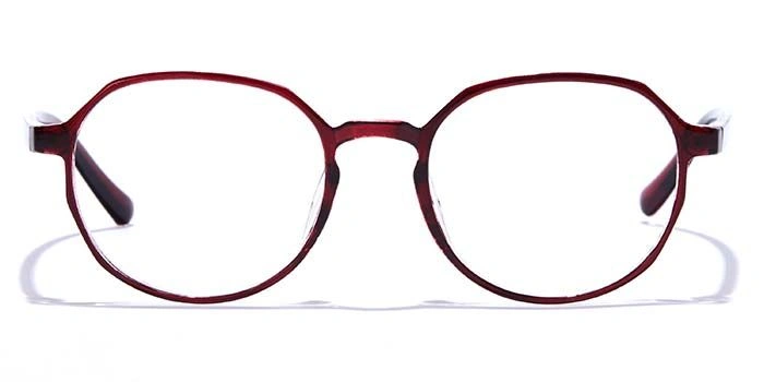 GRAVIATE by Coolwinks E33C7604 Glossy Wine Full Frame Round Eyeglasses for Men and Women-