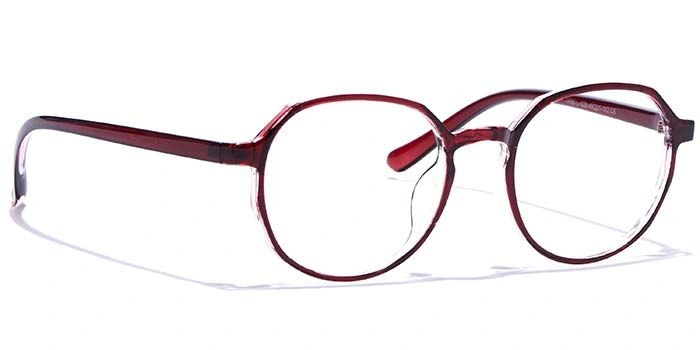 GRAVIATE by Coolwinks E33C7604 Glossy Wine Full Frame Round Eyeglasses for Men and Women-WINE-2