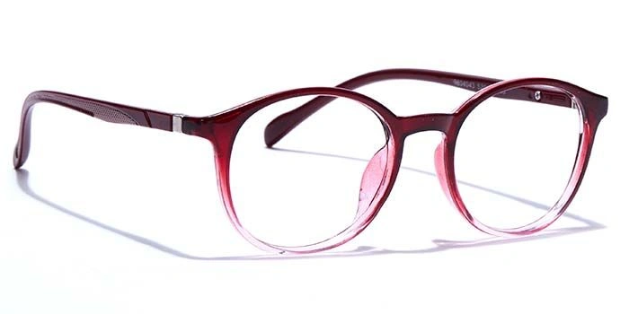 GRAVIATE by Coolwinks E33C7677 Glossy Wine Full Frame Round Eyeglasses for Men and Women-WINE-2