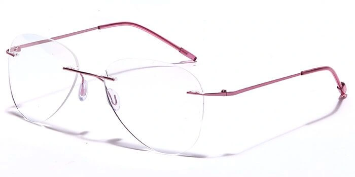 GRAVIATE by Coolwinks E33B5884 Matte Wine Rimless Pilot Eyeglasses for Men and Women-WINE-1