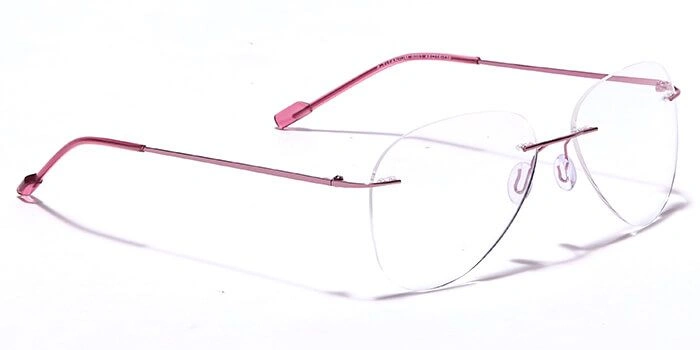 GRAVIATE by Coolwinks E33B5884 Matte Wine Rimless Pilot Eyeglasses for Men and Women-WINE-2