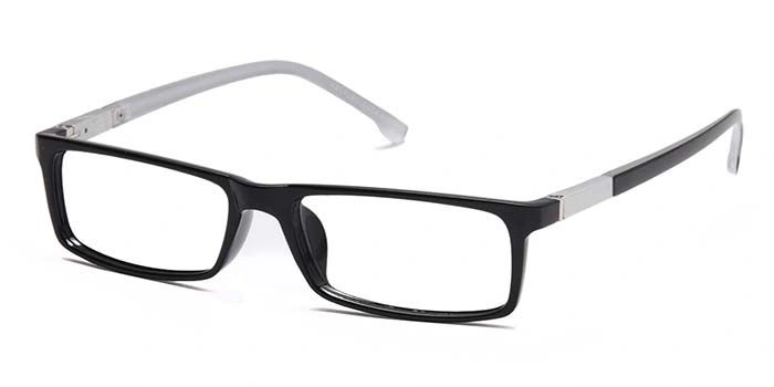 Xstyl by Coolwinks E12B6711 Glossy Black Full Frame Rectangle Eyeglasses for Men and Women-BLACK-1