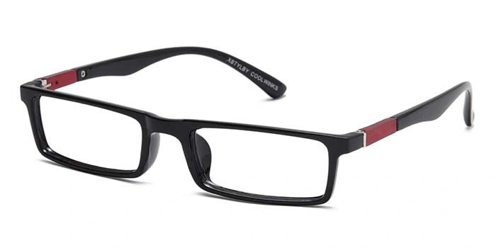 Xstyl by Coolwinks E12C6710 Glossy Black Full Frame Rectangle Eyeglasses for Men and Women-BLACK-1