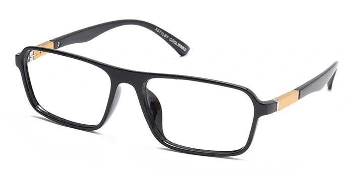 Xstyl by Coolwinks E12C6712 Glossy Black Full Frame Rectangle Eyeglasses for Men and Women-BLACK-1