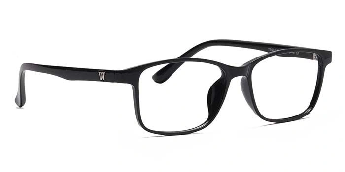 Xstyl by Coolwinks E12C6769 Glossy Black Full Frame Rectangle Eyeglasses for Men and Women-BLACK-2