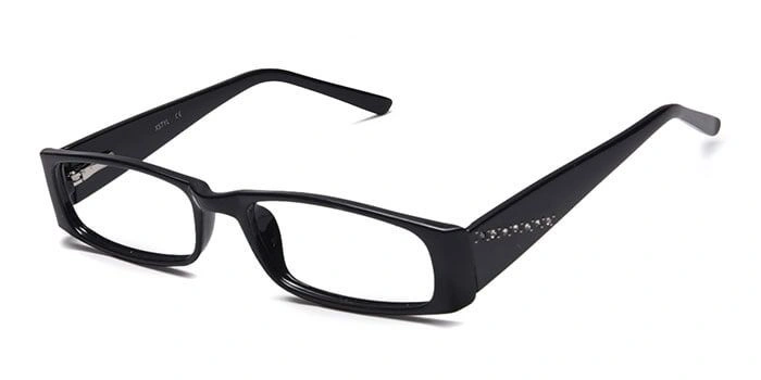 Xstyl by Coolwinks E12B5022 Glossy Black Full Frame Rectangle Eyeglasses for Women-BLACK-1