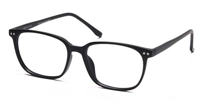 Xstyl by Coolwinks E12A6718 Matte Black Full Frame Retro Square Eyeglasses for Men and Women-BLACK-1