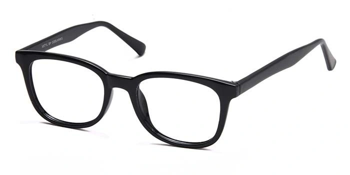 Xstyl by Coolwinks E12A6746 Glossy Black Full Frame Retro Square Eyeglasses for Men and Women-BLACK-1