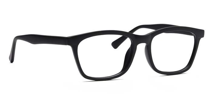 Xstyl by Coolwinks E12A6747 Matte Black Full Frame Retro Square Eyeglasses for Men and Women-BLACK-2