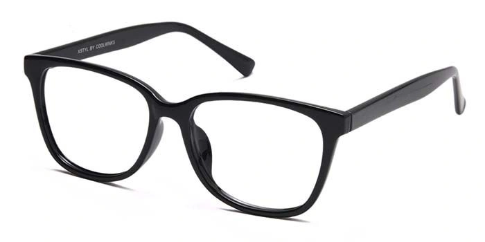 Xstyl by Coolwinks E12A6749 Glossy Black Full Frame Retro Square Eyeglasses for Men and Women-BLACK-1