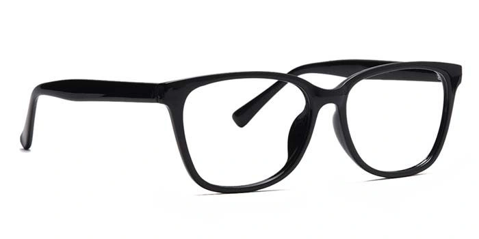 Xstyl by Coolwinks E12A6749 Glossy Black Full Frame Retro Square Eyeglasses for Men and Women-BLACK-2