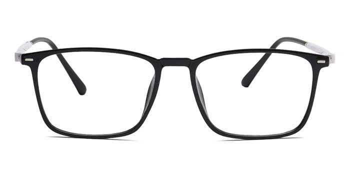 Xstyl by Coolwinks E12A6758 Glossy Black Full Frame Retro Square Eyeglasses for Men and Women-