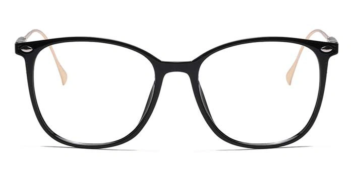 Xstyl by Coolwinks E12B6739 Glossy Black Full Frame Retro Square Eyeglasses for Men and Women-