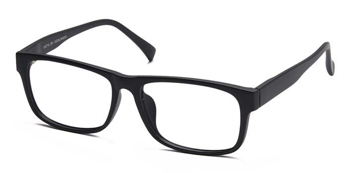 Xstyl by Coolwinks E12B6742 Matte Black Full Frame Retro Square Eyeglasses for Men and Women-BLACK-1