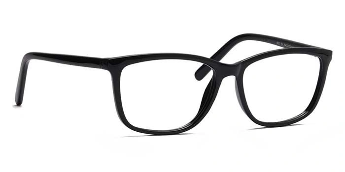 Xstyl by Coolwinks E12B6743 Glossy Black Full Frame Retro Square Eyeglasses for Men and Women-BLACK-2