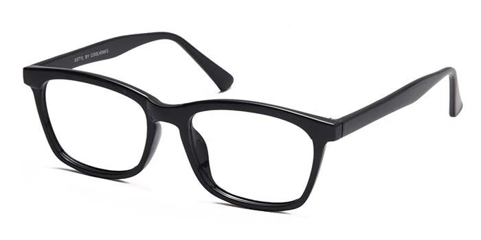 Xstyl by Coolwinks E12B6747 Glossy Black Full Frame Retro Square Eyeglasses for Men and Women-BLACK-1