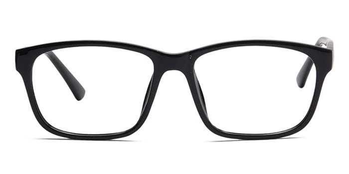 Xstyl by Coolwinks E12B6766 Glossy Black Full Frame Retro Square Eyeglasses for Men and Women-