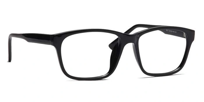 Xstyl by Coolwinks E12B6766 Glossy Black Full Frame Retro Square Eyeglasses for Men and Women-BLACK-2