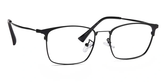 Xstyl by Coolwinks E12C6725 Matte Black Full Frame Retro Square Eyeglasses for Men and Women-BLACK-2