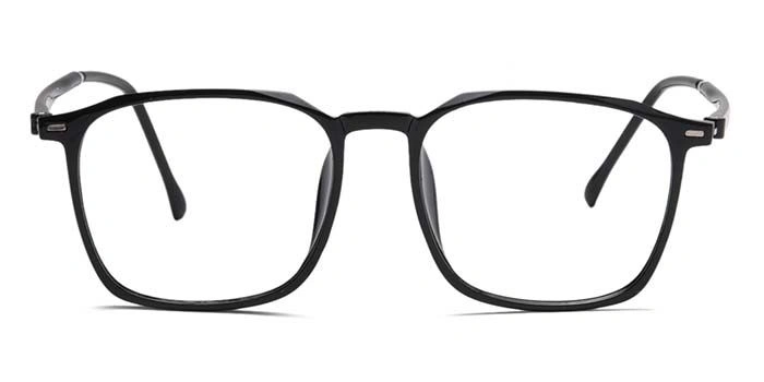 Xstyl by Coolwinks E12C6755 Glossy Black Full Frame Retro Square Eyeglasses for Men and Women-