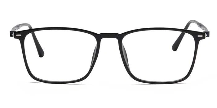 Xstyl by Coolwinks E12C6758 Glossy Black Full Frame Retro Square Eyeglasses for Men and Women-