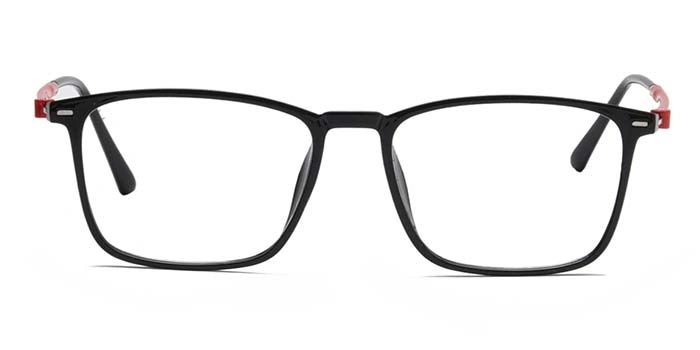 Xstyl by Coolwinks E12C6759 Glossy Black Full Frame Retro Square Eyeglasses for Men and Women-