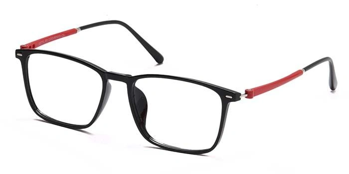 Xstyl by Coolwinks E12C6759 Glossy Black Full Frame Retro Square Eyeglasses for Men and Women-BLACK-1